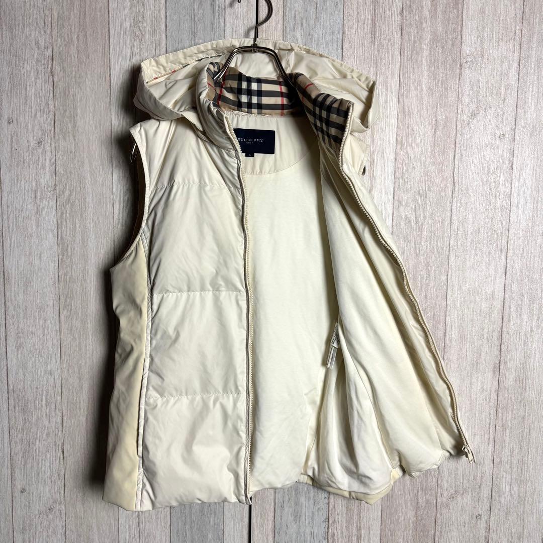 3643【希少モデル・美品】バーバリー ノバチェック裏地 2WAY ダウンベスト