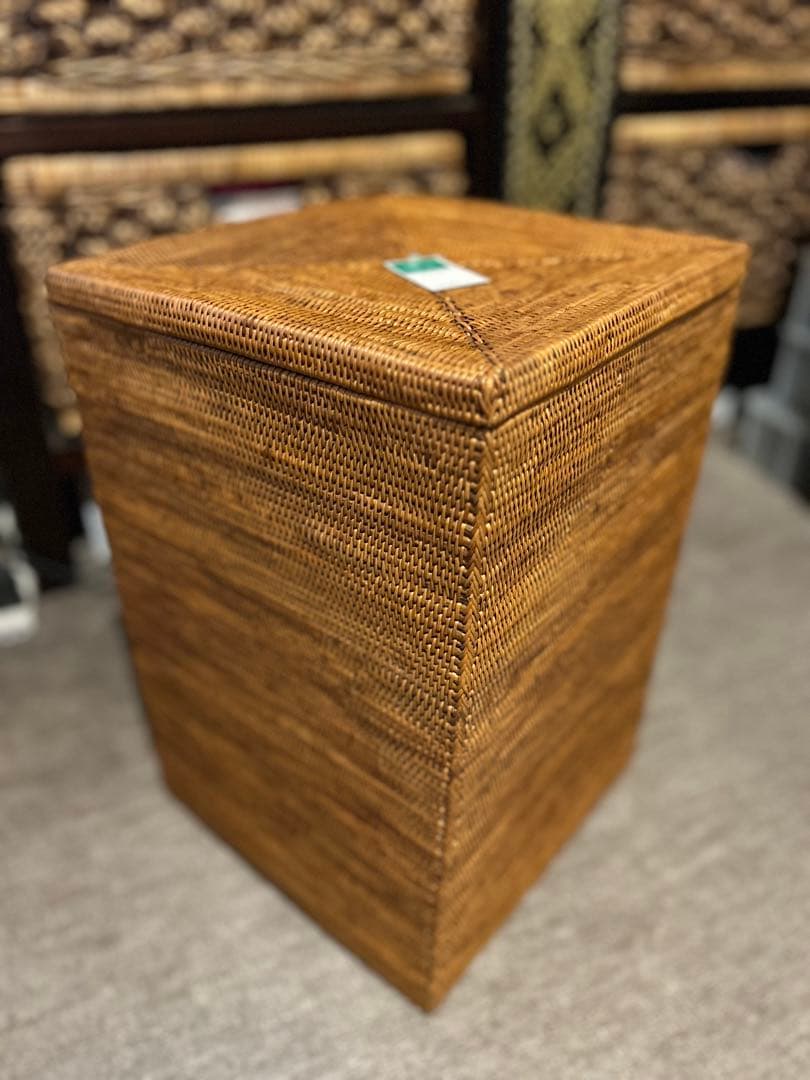 アジアン　バリ島　アタ製　BOX 縦型