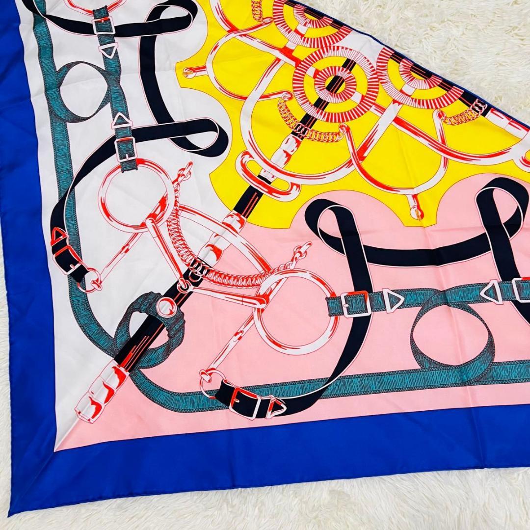 エルメス PELLIER ペリエ　トライアングル　カレ　大判 スカーフ シルク