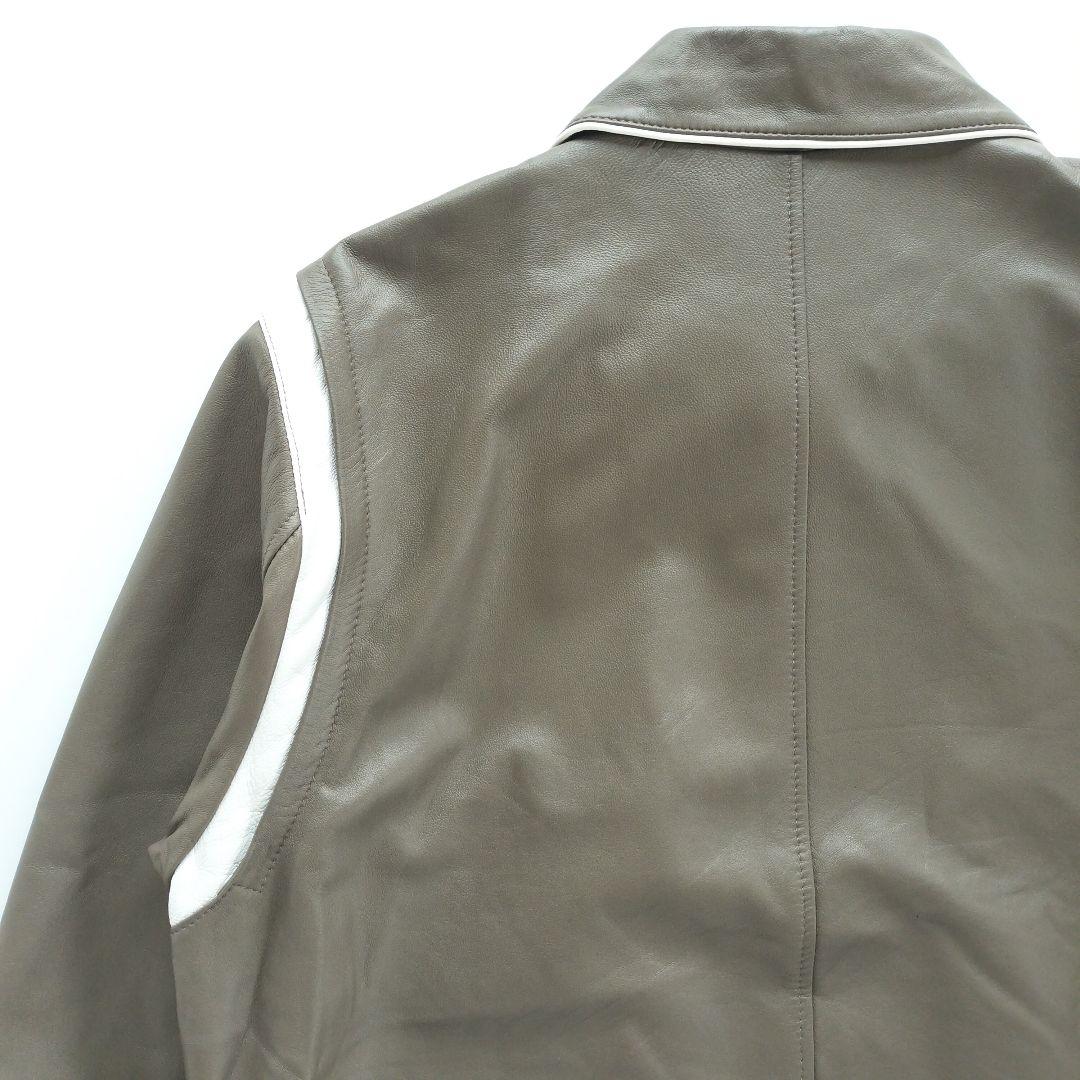 ドフジェーソン ラムスキン レザージャケット トープ【Ｌ】