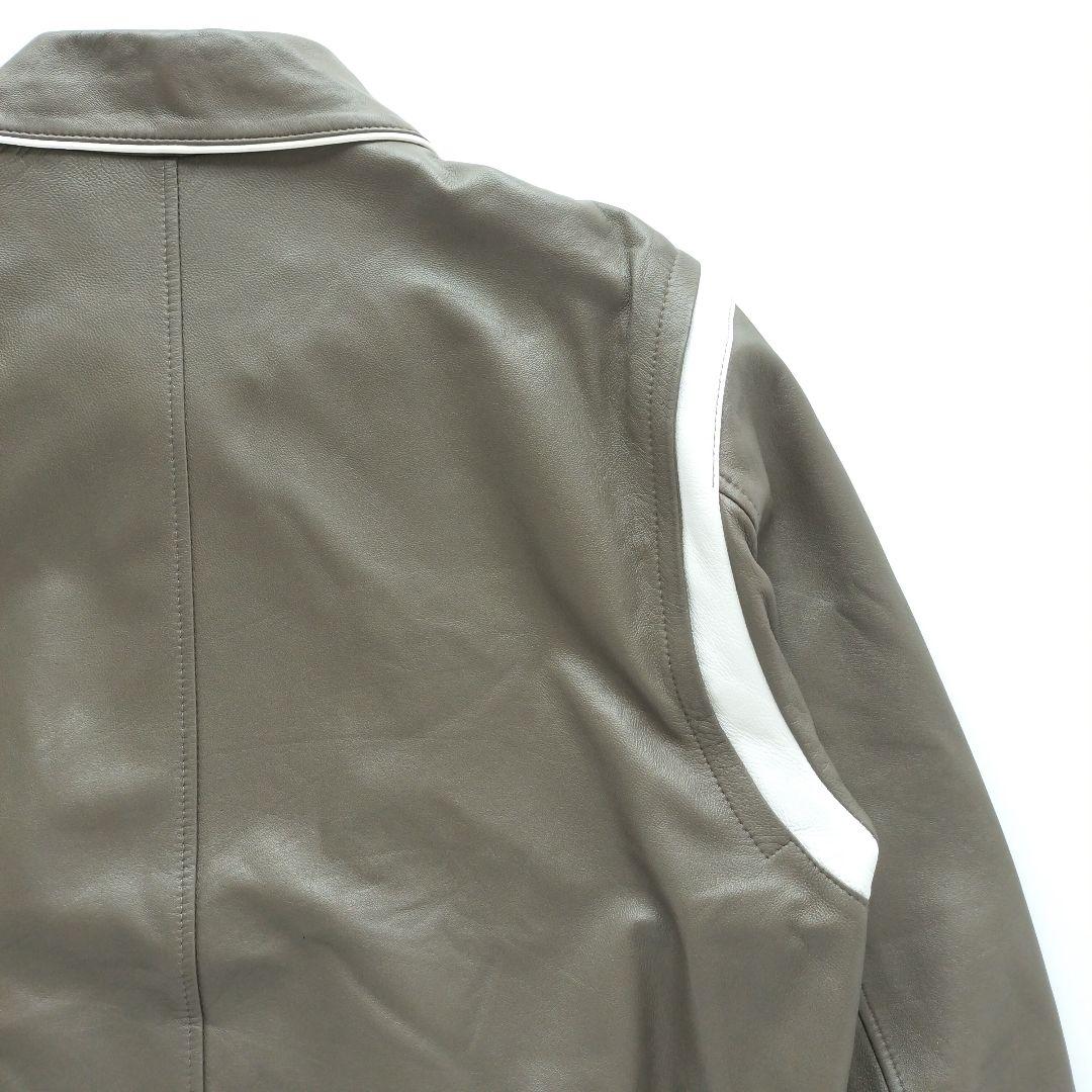 ドフジェーソン ラムスキン レザージャケット トープ【Ｌ】