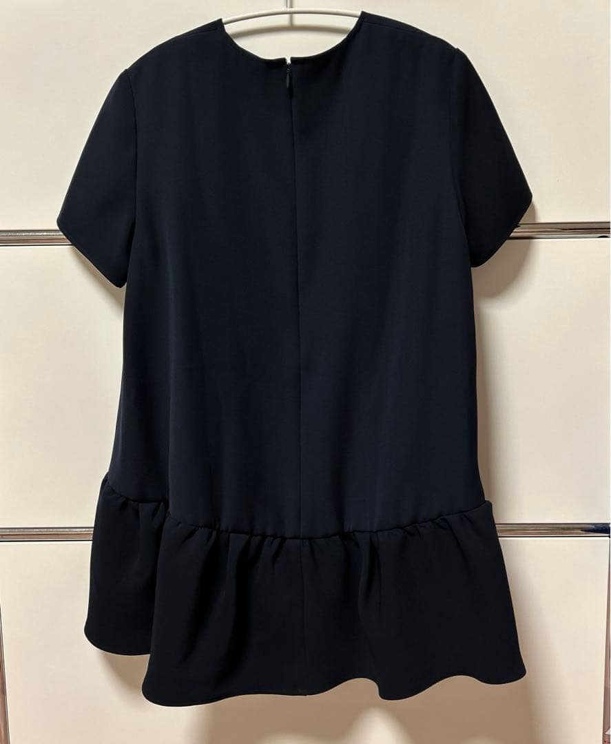 YOKOCHAN ハーフスリーブヘムギャザーブラウス