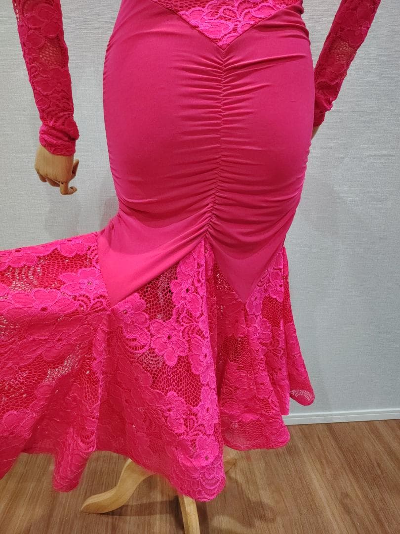 DanceAmerica製 1回着用のみ ウェア ピンク 7-9号相当 送料込