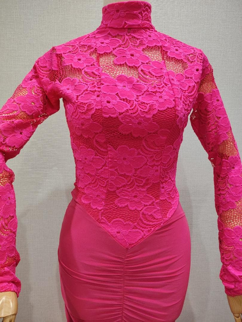 DanceAmerica製 1回着用のみ ウェア ピンク 7-9号相当 送料込