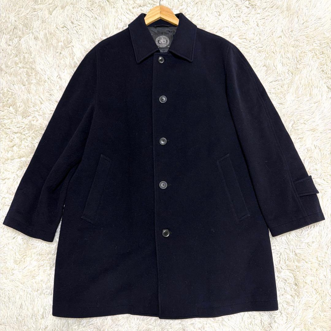ジェイプレス　J.PRESS ステンカラーコート　ネイビー　L カシミヤ混