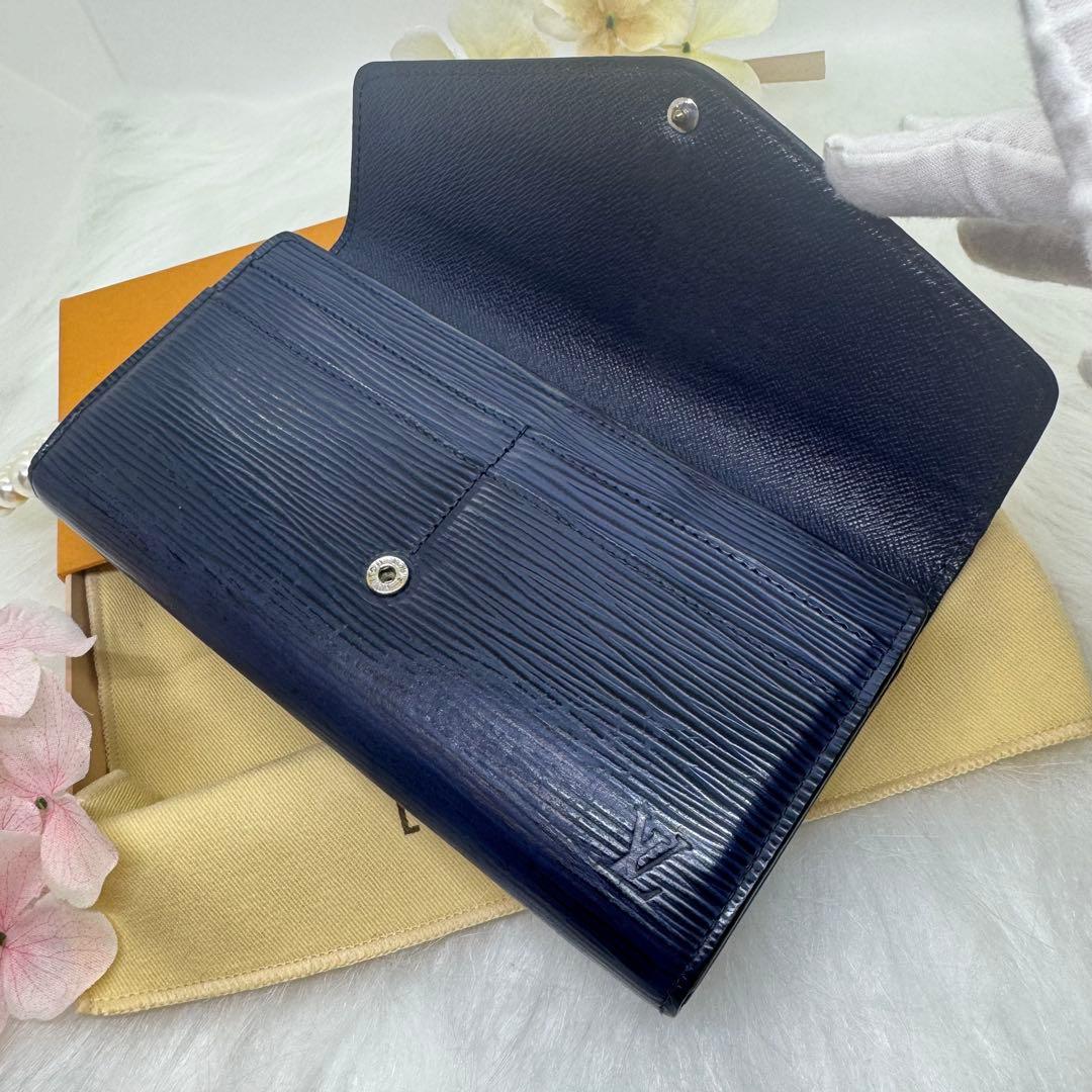 ルイヴィトン エピ ポルトフォイユ サラ 長財布 ブルー ネイビー 新型