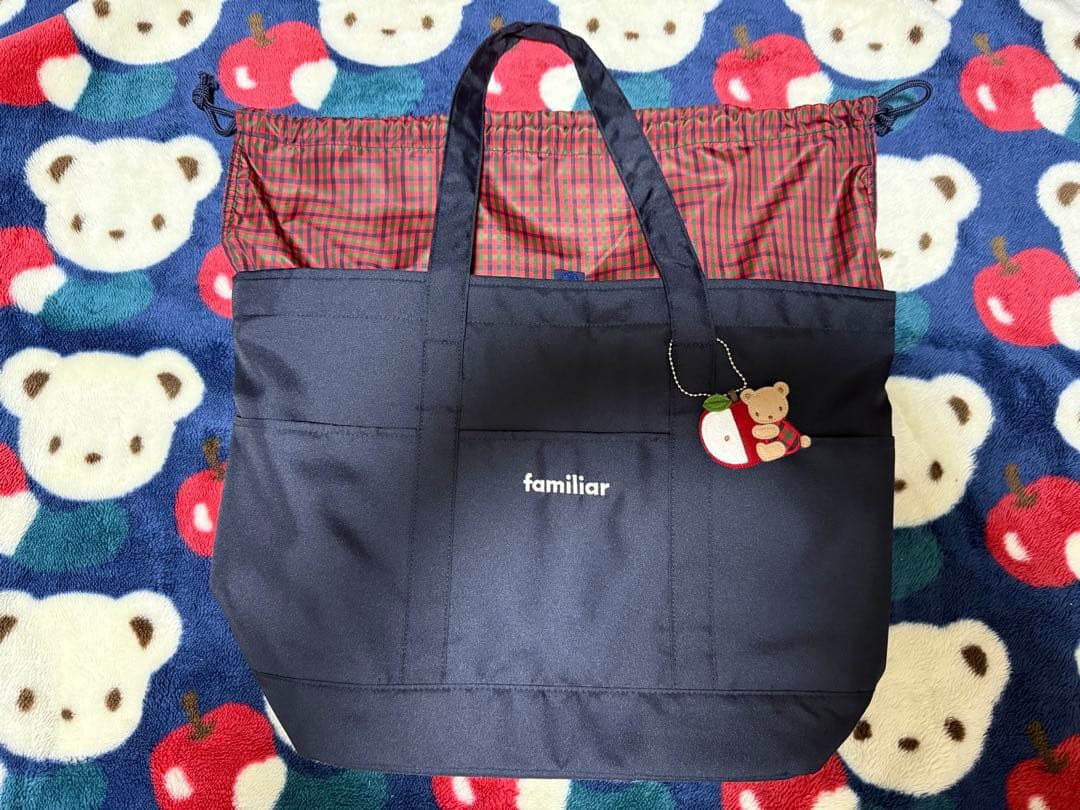 familiar マザーズバッグ （赤系ファミリア チェック）