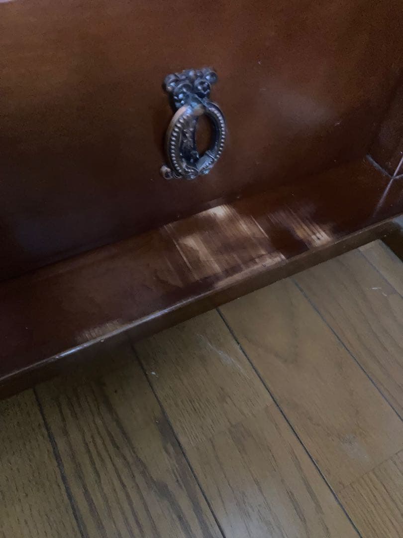 桜材　プレジデントデスク　社長デスク　アンティーク　ビンテージ　昭和レトロ