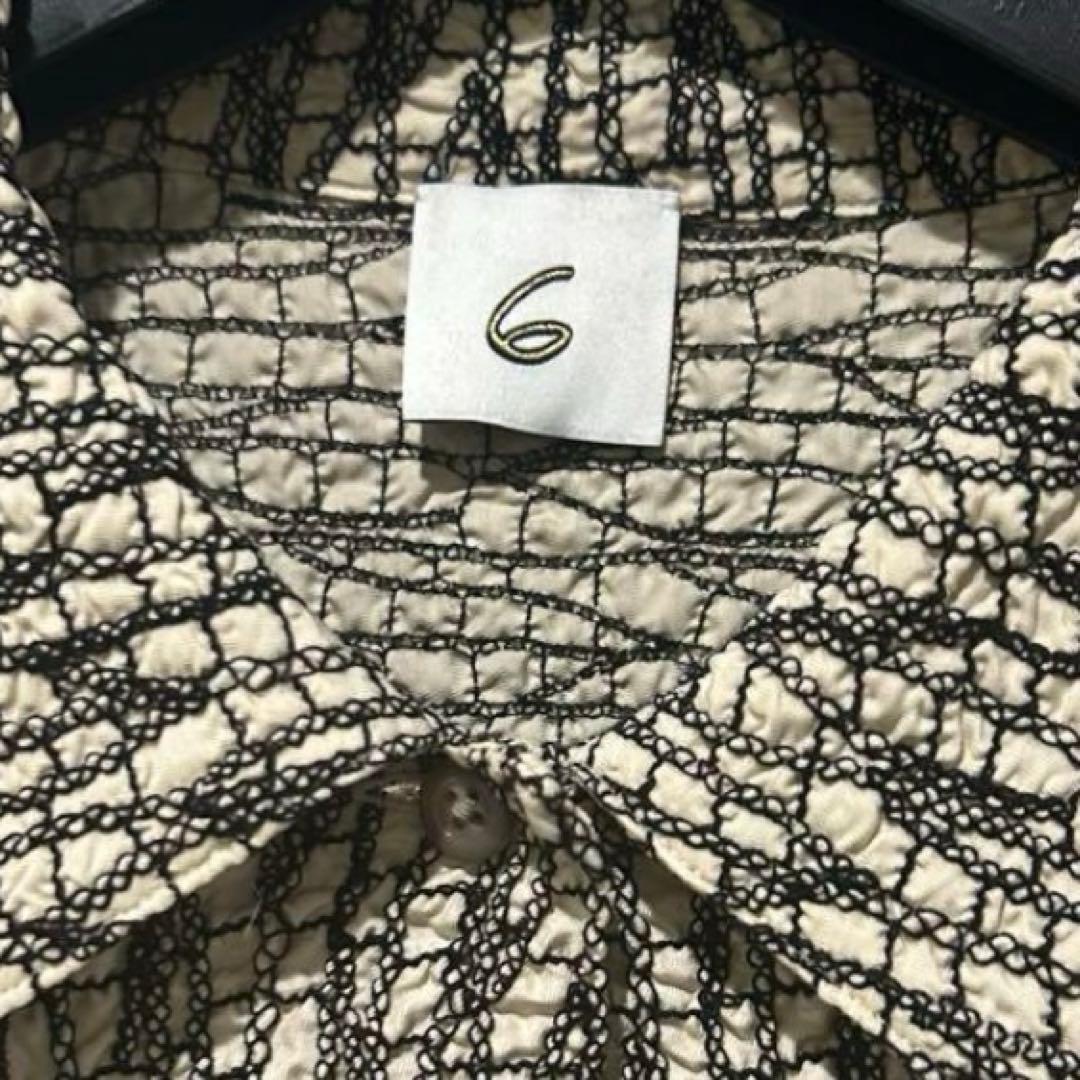 ROKU 6 キュプラポリエステル エンブロイダリー シャツ