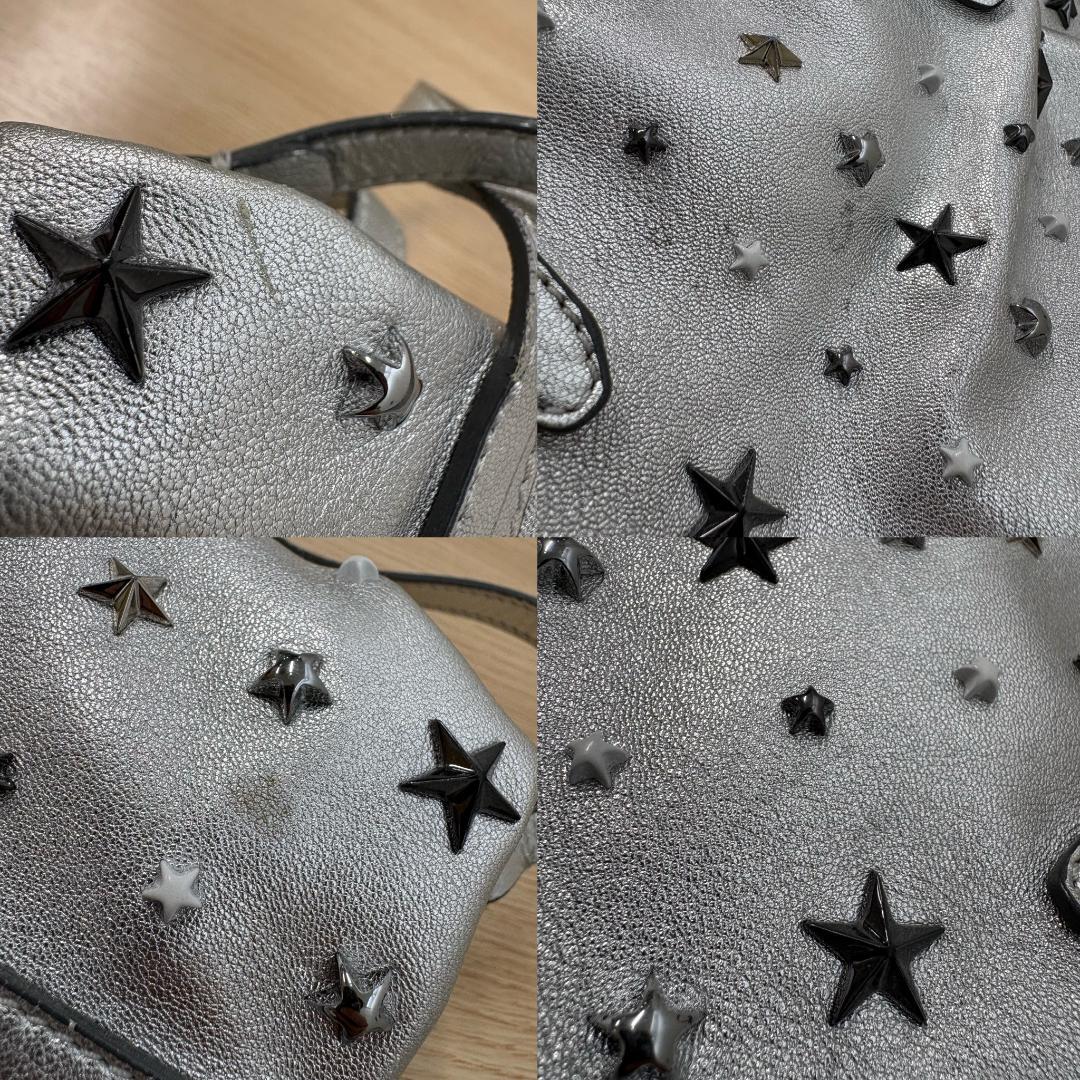 JIMMY CHOO ジミーチュウ トートバッグ 2way ショルダー シルバー