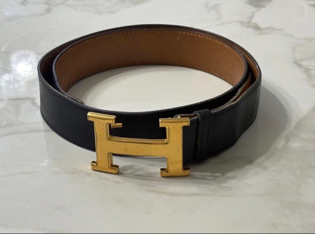 HERMES Hベルト ゴールド