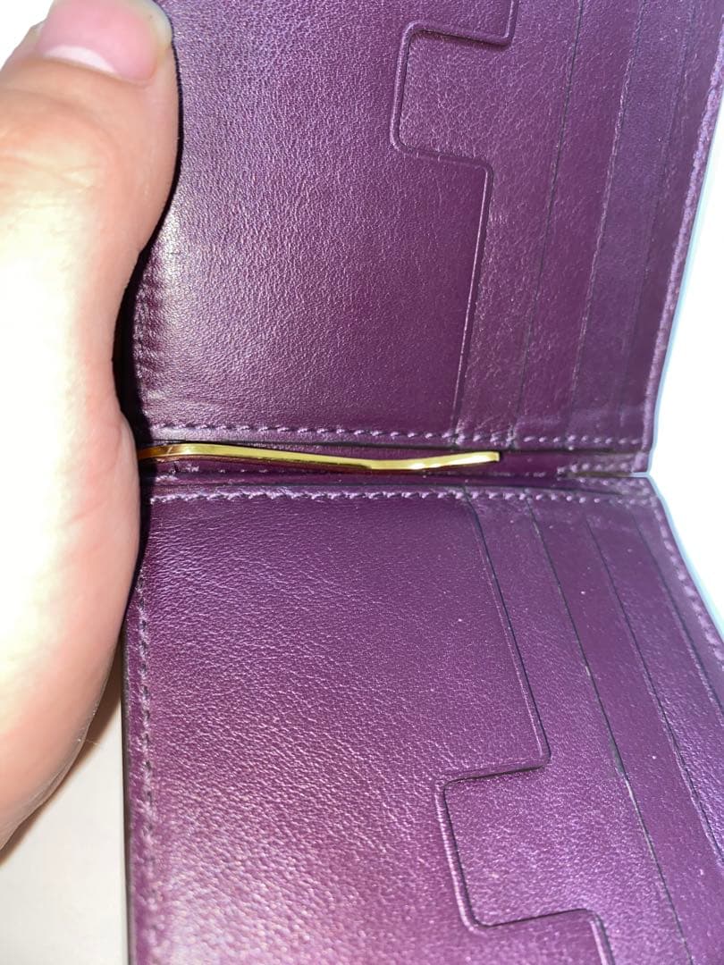 し*せ様 た*し様 TOM FORD 紫色 レザー マネークリップ