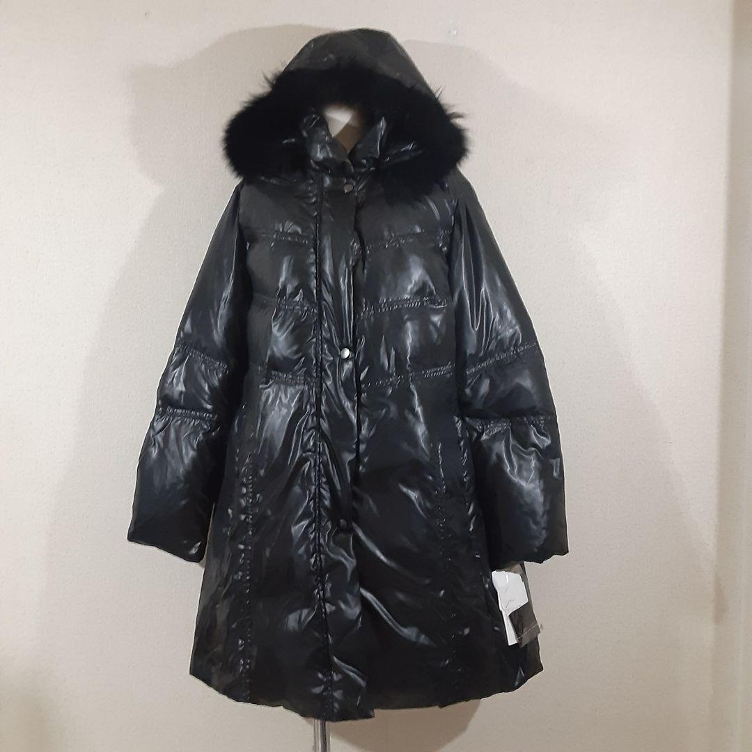 タグ付き新品　大きいサイズLL　ブルーフォックス　ダウンコート　黒　三越デパート