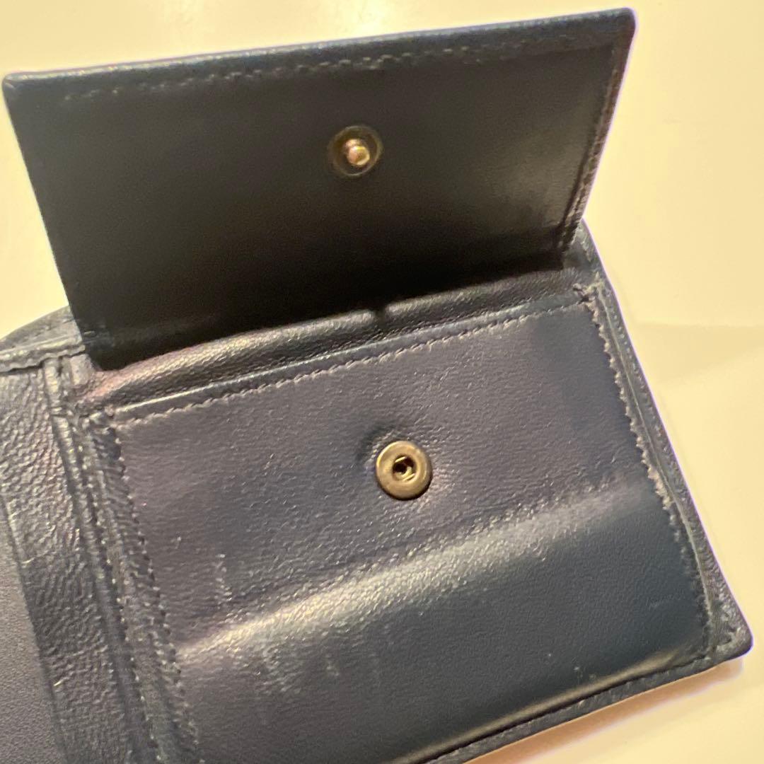 BOTTEGA VENETA ネイビー 二つ折り財布