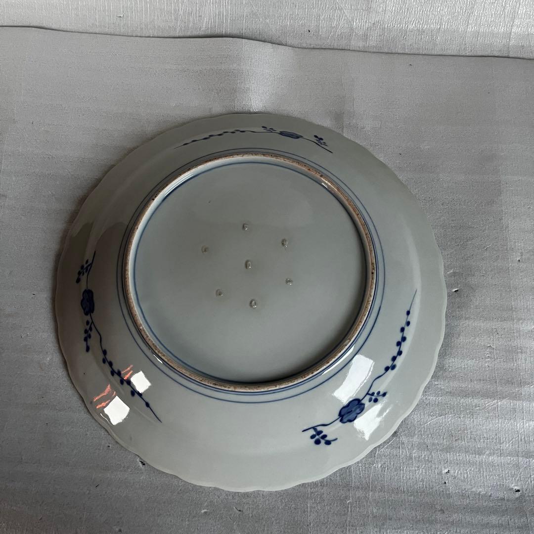 アンティーク　特大　大皿　古伊万里　染付　江戸時代　深みのある藍色