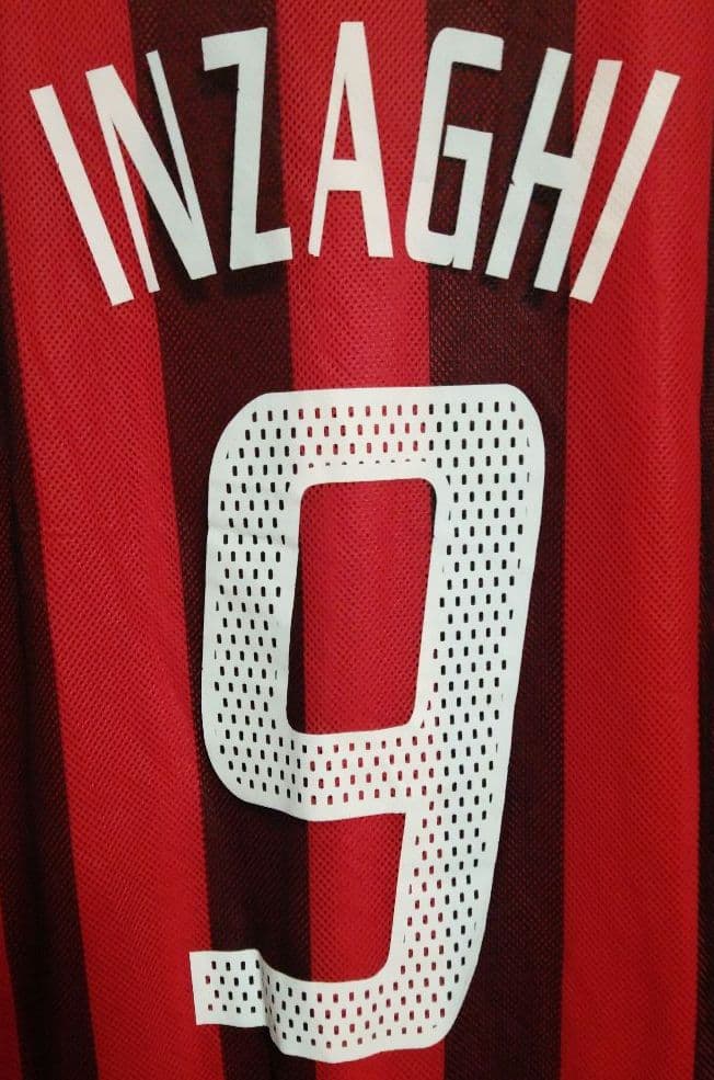 ACミラン インザーギ #9 オーセンティックユニフォーム 02/03 タグ付き