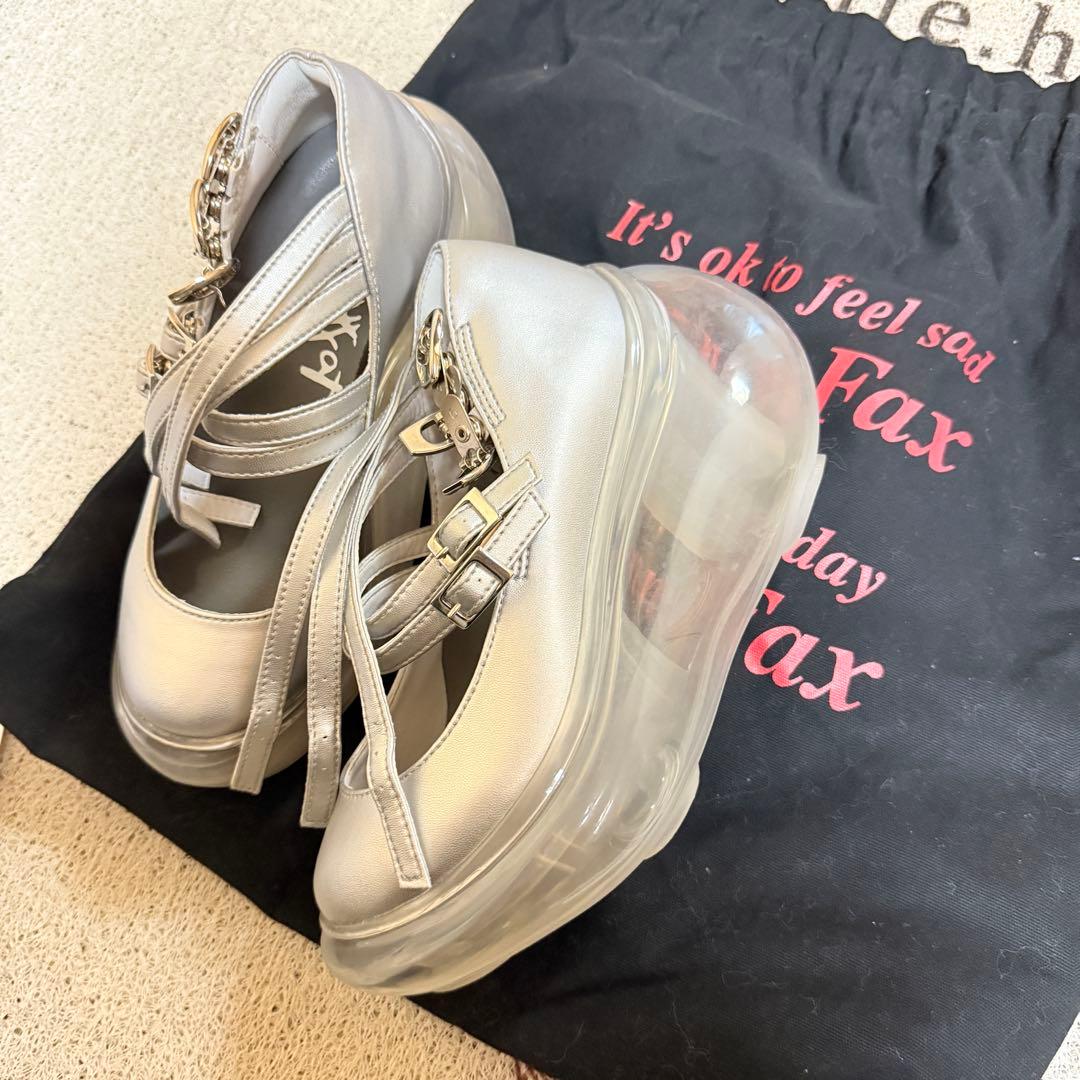 Jannyfax シルバー プラットフォームシューズ 36新品