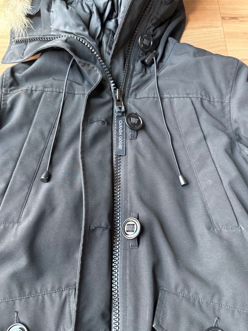 けいた カナダグース　ファー付きフード ブラックダウンジャケット　XS