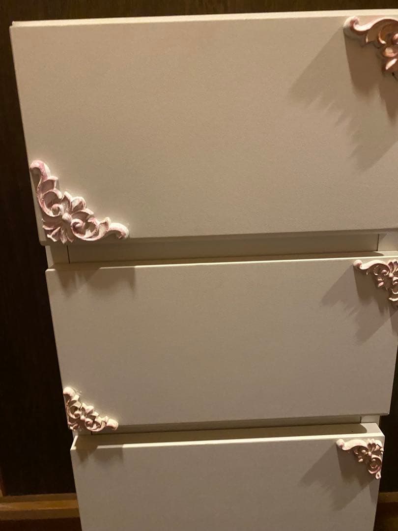 隙間収納♦️ロココ♡ホワイトアンティーク風♦️天使と木製モールディング♦️送料込