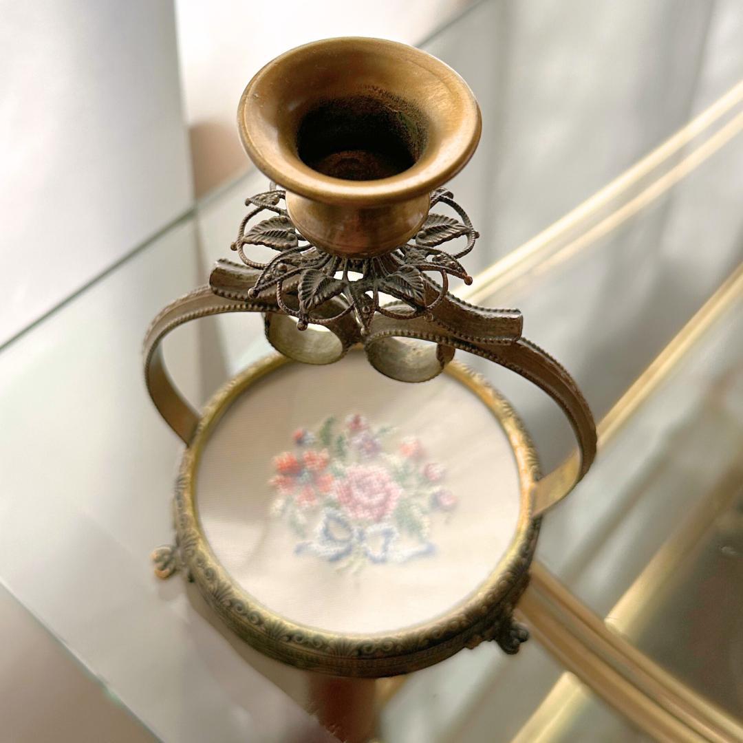 ヴィンテージ プチポワン刺繍 小物入れ / 雑貨 【ビンテージスタイル】