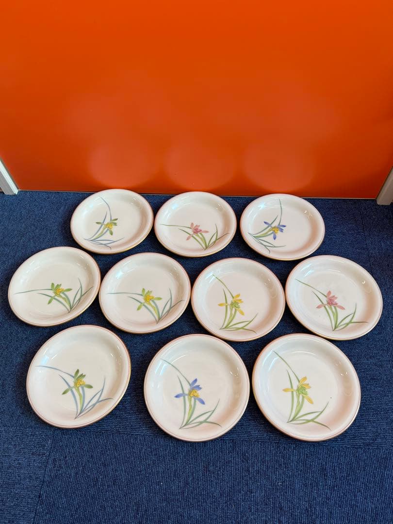 1401 香蘭社　金彩　皿　10客　未使用