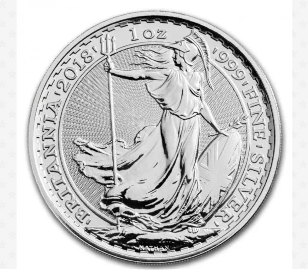 【新品】イギリス 2018 ブリタニア 2ポンド 1オンス1枚 ケース付き