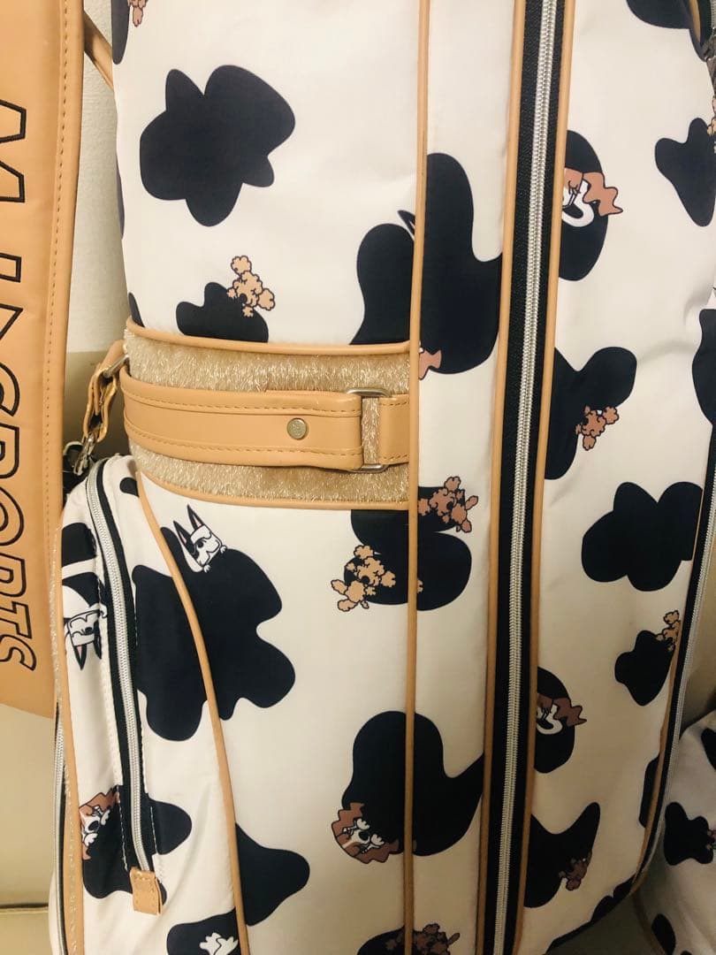 3姉妹mama　廃盤希少　M.U.SPORTS 牛柄 ゴルフバッグ　美品