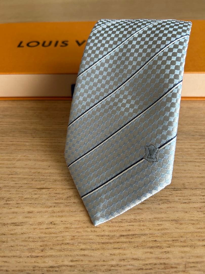 値下げ[新品未使用]Louis Vuitton ストライプ/チェック柄 ネクタイ