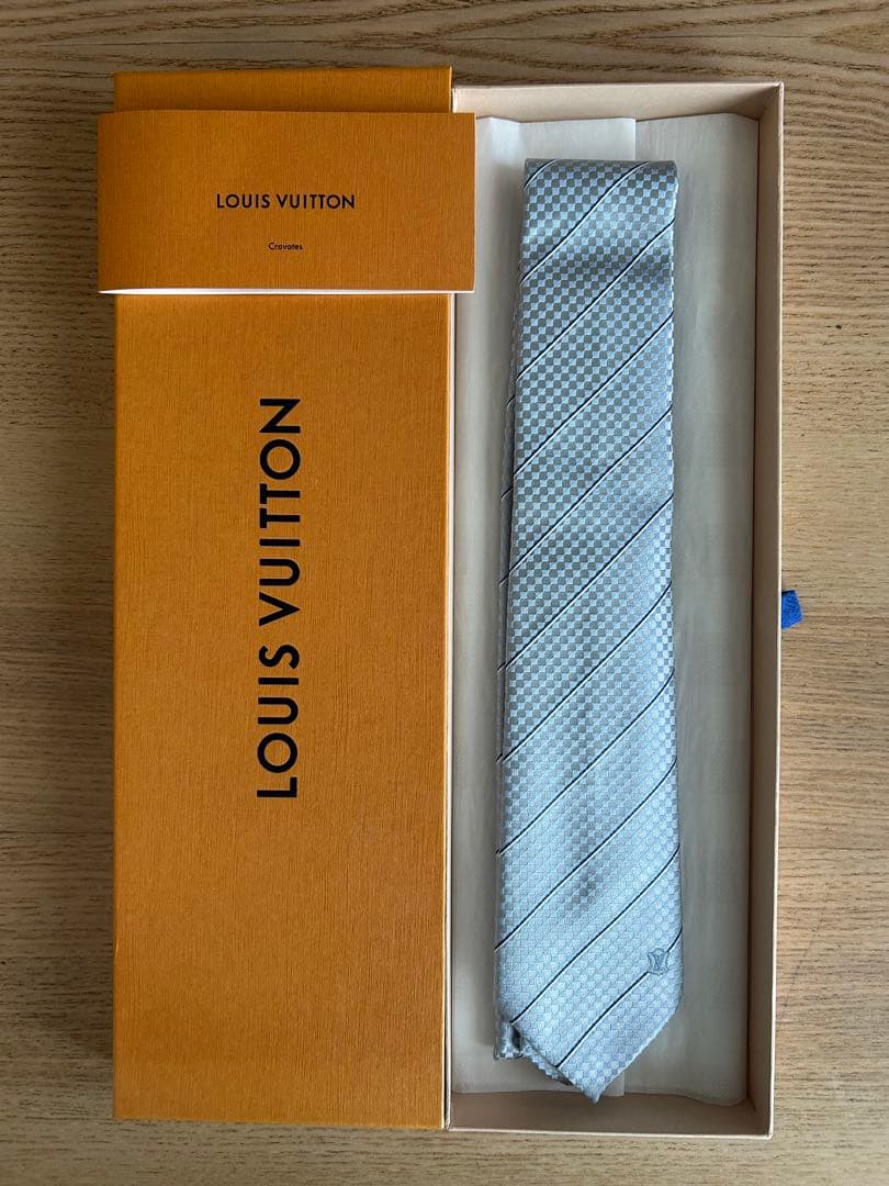 値下げ[新品未使用]Louis Vuitton ストライプ/チェック柄 ネクタイ