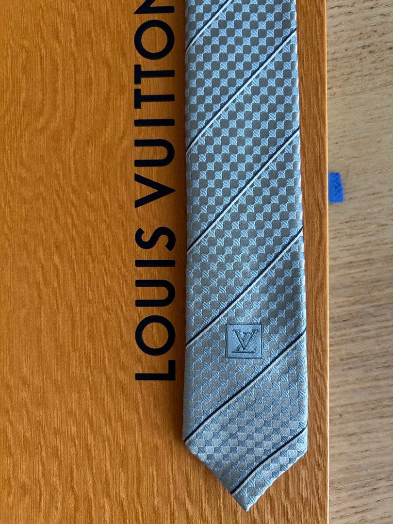 値下げ[新品未使用]Louis Vuitton ストライプ/チェック柄 ネクタイ