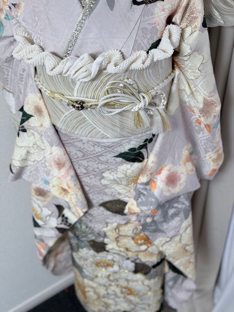 灰紫　高級　振袖フルセット