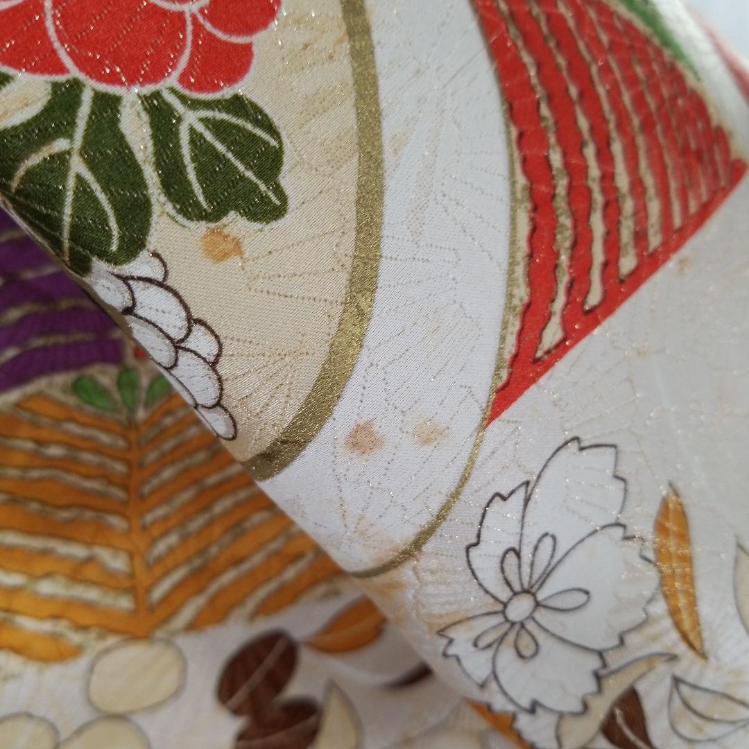 Sonomamafs136 訳有特価 小～中振袖 縁起柄 豪華 金糸 正絹