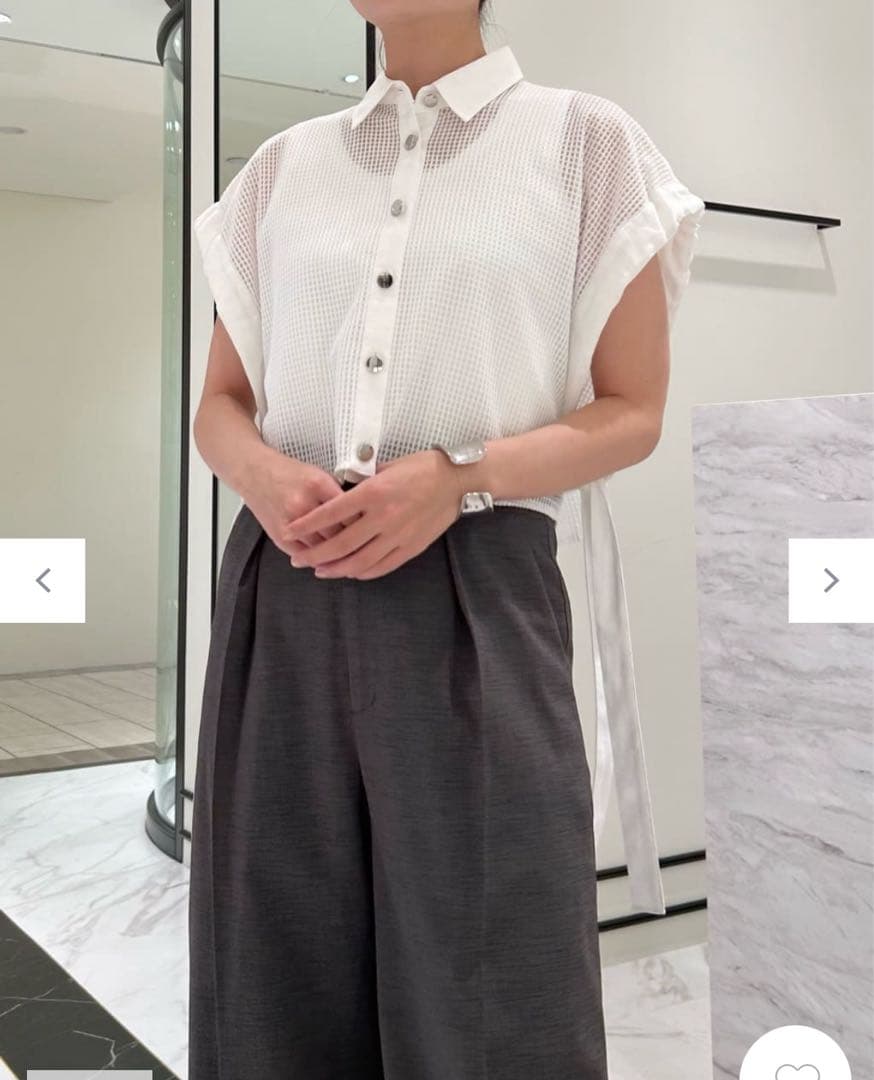 Diagram メッシュポンチョシャツ