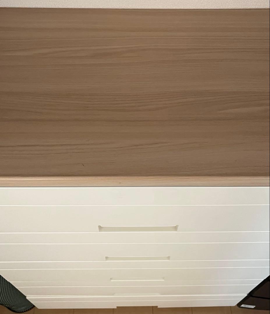 Fits ホワイトチェスト 木目調天板