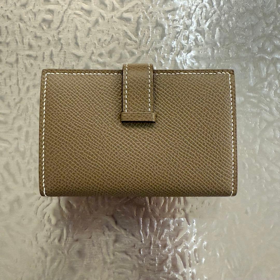 たま　エルメス べアンミニ エトゥープ シルバー金具 HERMES 財布