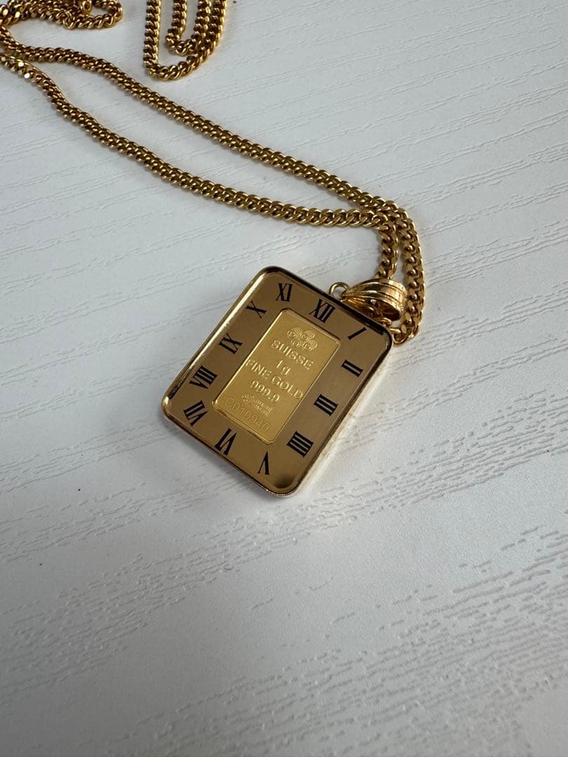 18金 K18 喜平ネックレス50cm 24金入りトップ セット16.1g