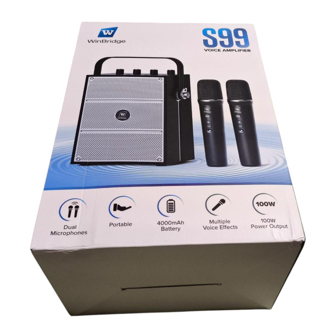 拡声器 ポータブルスピーカー ハンドマイク 2人同時使用 ハンズフリー拡声器