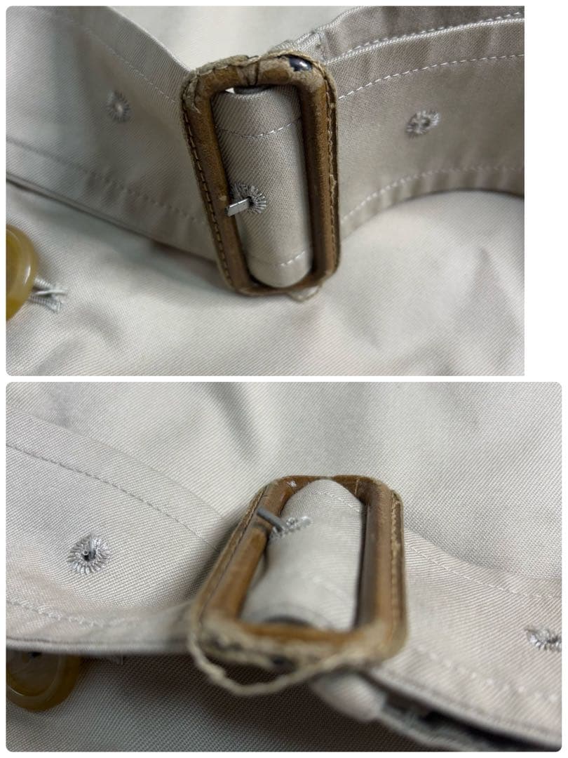 バーバリー 英国製 ハニーベージュ トレンチコート ノバチェック 大きいサイズ