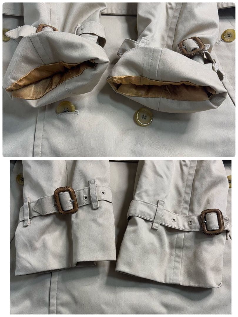 バーバリー 英国製 ハニーベージュ トレンチコート ノバチェック 大きいサイズ