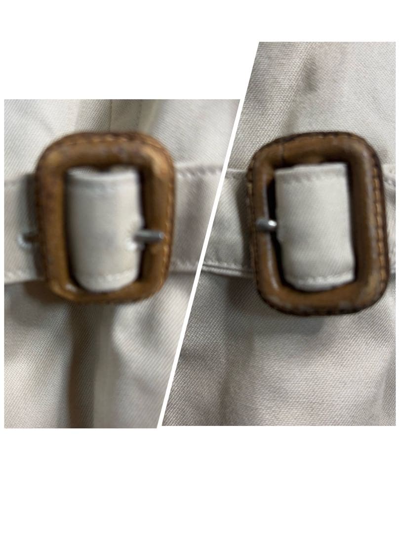 バーバリー 英国製 ハニーベージュ トレンチコート ノバチェック 大きいサイズ