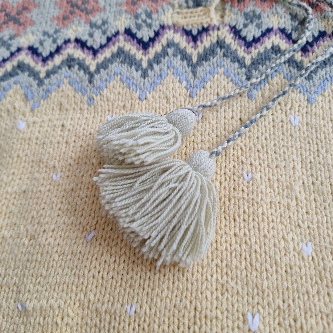 PINK HOUSE ピンクハウス フェアアイル柄 フーディー ニット 美品