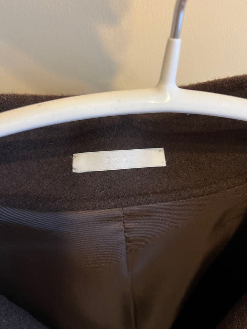 enof wool rever gawn coat ブラウン　サイズ1