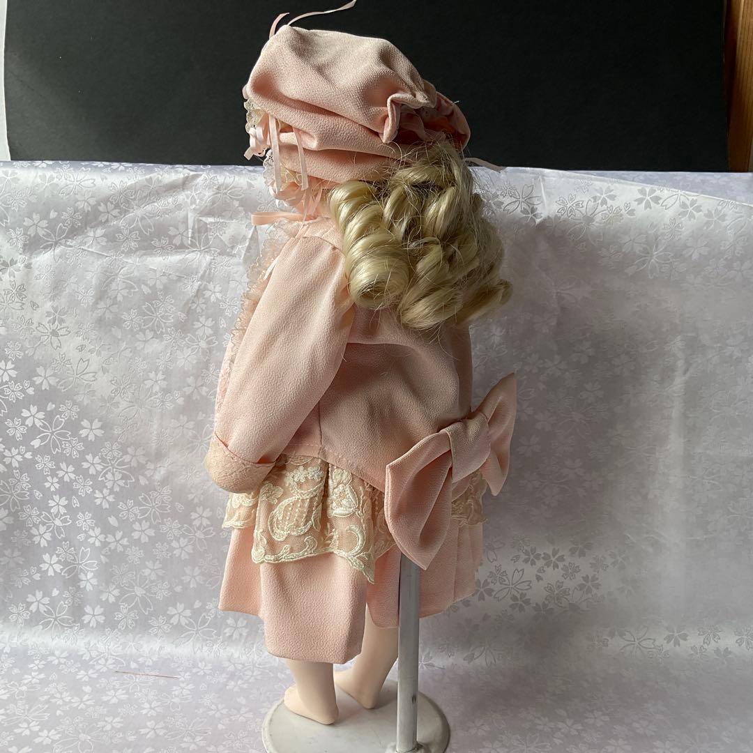 人形用ドレス(豪華なレース付き) 洋人形用洋服とボネセット　和人形にも可愛い服