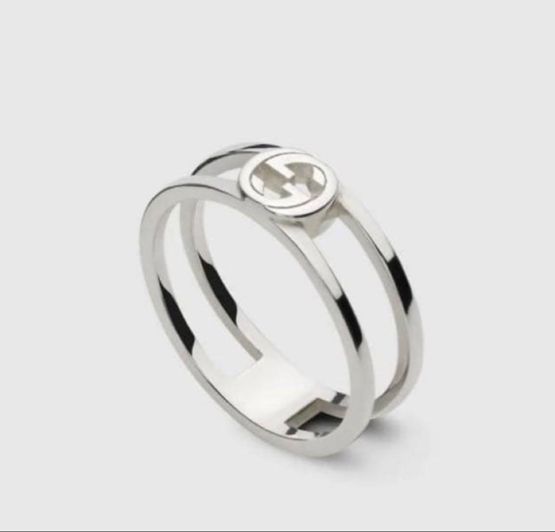 GUCCI シルバーリング インターロッキングリング　グッチ　リング