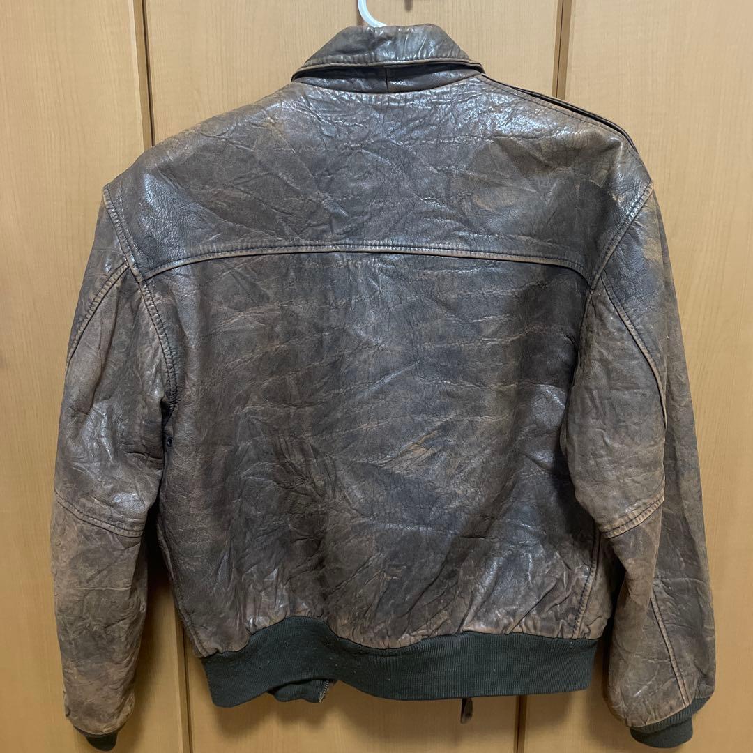 土日限定値下げ アヴィレックス USA製 A-2 レザー 本革フライトジャケット