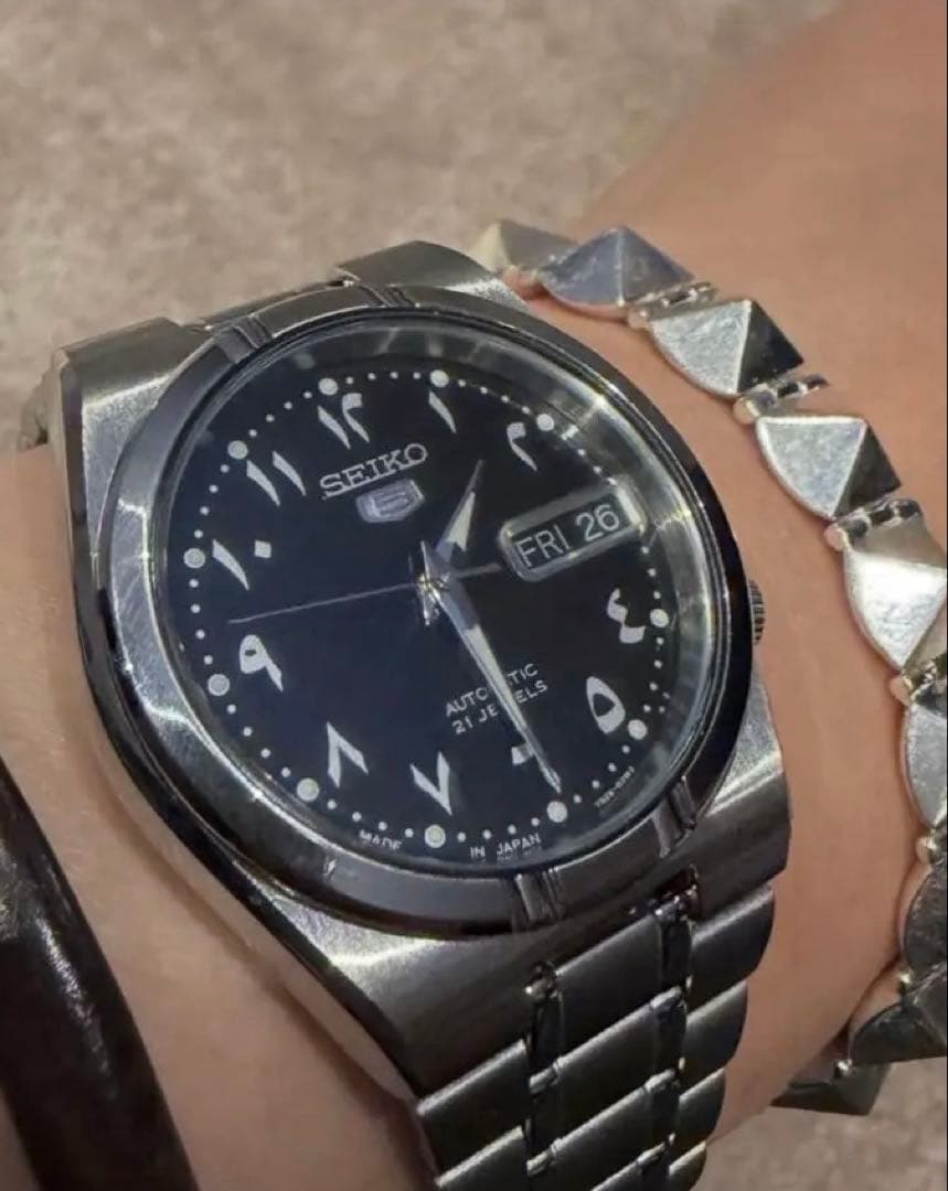 新品未使用 国内未発売 藤原ヒロシ SEIKO 5 セイコー5 アラビック文字盤