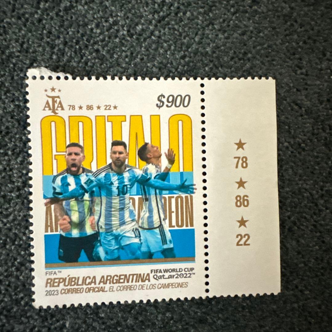アルゼンチン FIFAワールドカップ2022 記念スタンプ リオネル・メッシ￼