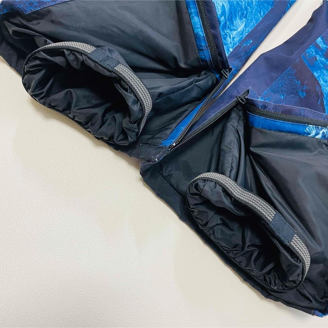 6625【美品】バートン　パンツ　ゴアテックス　総柄　キッズM ブルー スノボ