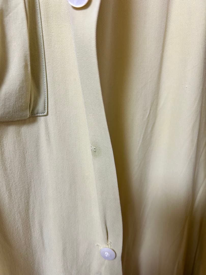 50s レーヨンギャバジンシャツ イエロー