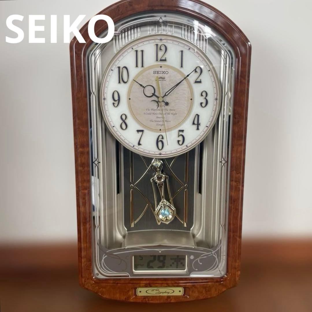 美品　セイコー　電波　からくり時計　RE556B ウェーブシンフォニー